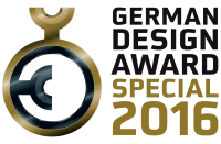 Badge de gagnant du concours « German Design Award 2016 » pour le mouche-bébé électrique Nosiboo Pro