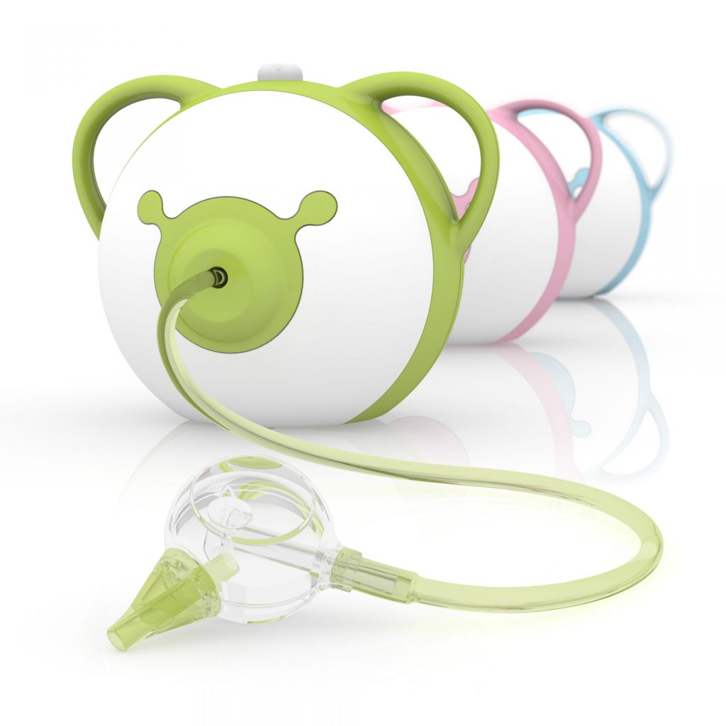 Mouche-bébé électrique Nosiboo Pro en trois couleurs: bleu, vert, rose