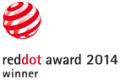A badge of the winner in the Red Dot Design Award 2014 contest for the Nosiboo Pro Electric Nasal Aspirator