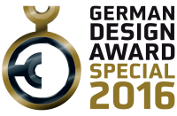 Badge de gagnant du concours « German Design Award 2016 » pour le mouche-bébé électrique Nosiboo Pro